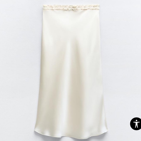 Zara Satin Skirt - Picture 2 of 6